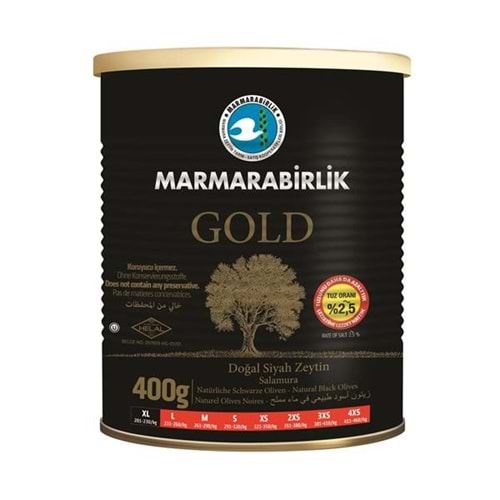 MARMARABİRLİK SİYAH ZEYTİN GOLD SALAMURA XL 400 G