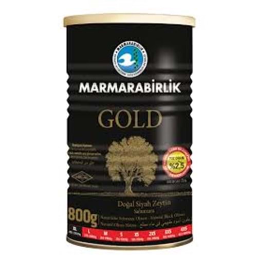 MARMARABİRLİK SİYAH ZEYTİN GOLD SALAMURA XL 800 G